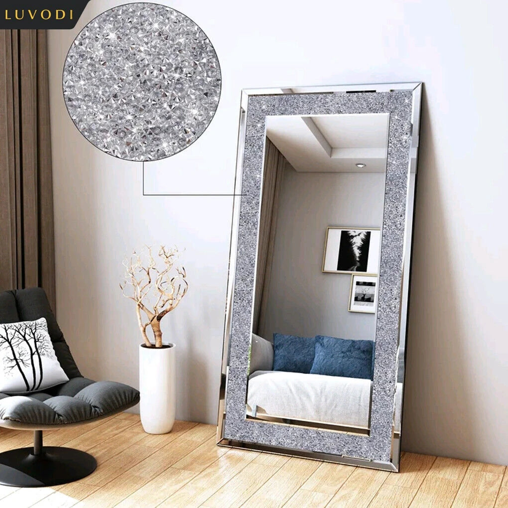 Silver Crystal Wall Mirror